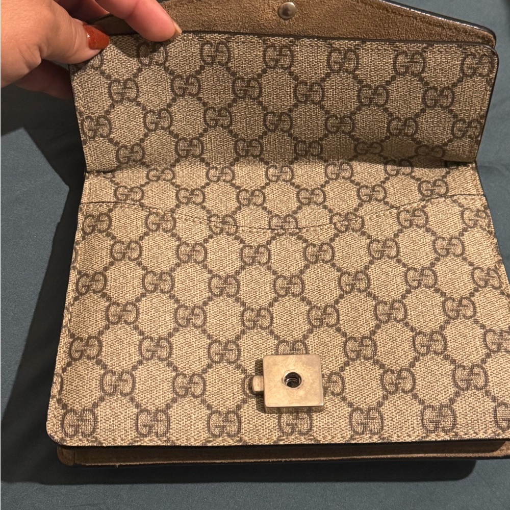 Gucci Dyonysus  GG Supreme Mini Bag Tan and Brown - Picture 7 of 12